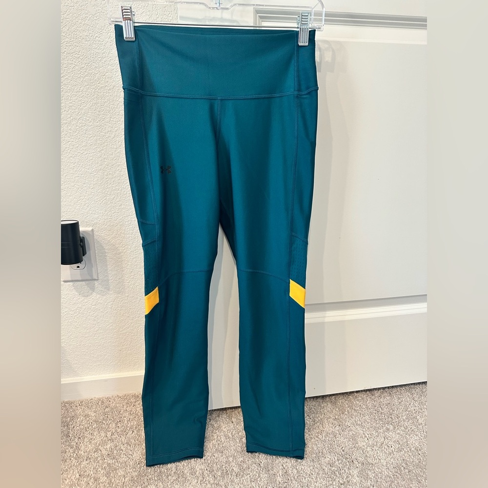Under Armour Teal and Yellow Leggings